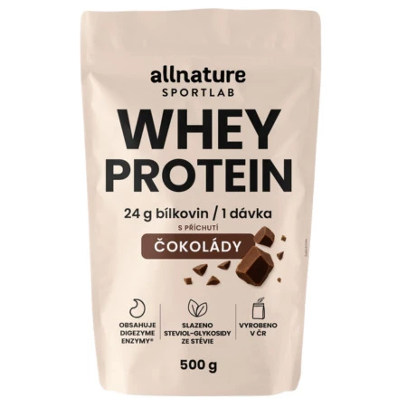 ALLNATURE Sportlab whey proteín s príchuťou čokolády 500 g