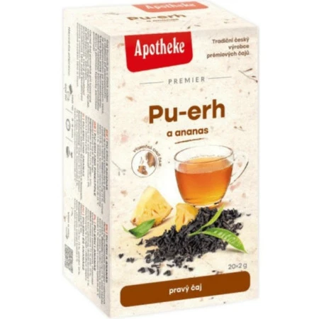 APOTHEKE Premier Pu-erh a ananás pravý čierny čaj 20 x 2 g