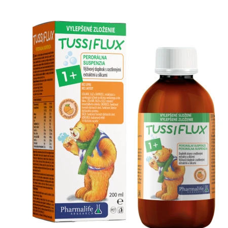 PHARMALIFE Tussiflux 1+ sirup pomarančová príchuť 200 ml