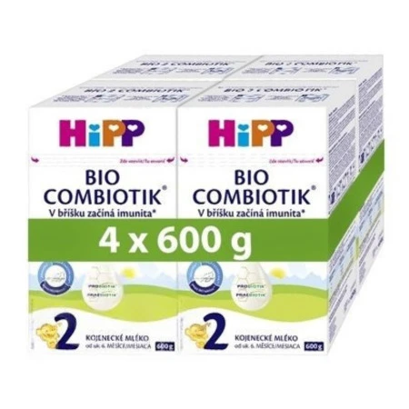HiPP 2 Bio combiotik následná mliečna dojčenská výživa od ukonč. 6. m 4 x 600 g