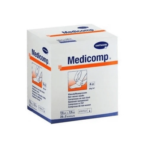 MEDICOMP 7,5 x 7,5cm nesterilný 100 kusov