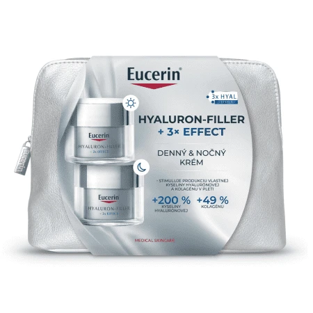 EUCERIN Hyaluron-filler + 3x effect denný a nočný krém 2 x 50 ml Vianoce set