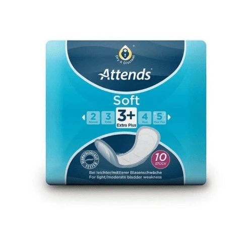 ATTENDS Soft extra 3+ vložky inkontinenčné savosť 799 ml veľkosť 36,5 cm 10 ks