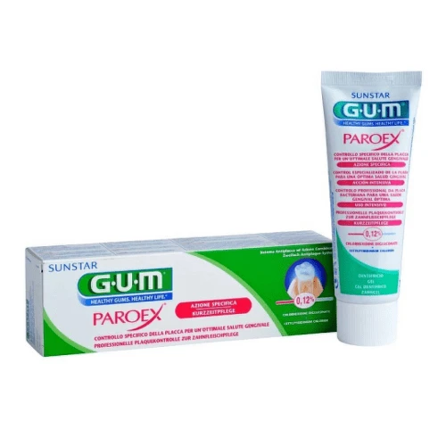 GUM gélová zubná pasta paroex 0,12% 75 ml