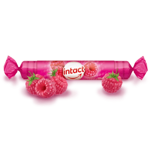 INTACT rolka hroznový cukor s vitamínom C malina 40 g