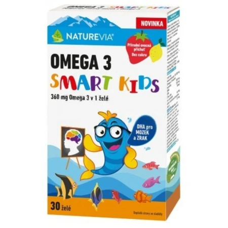 NATUREVIA Omega 3 smart kids želé + vitamín D inov. 2026 30 ks