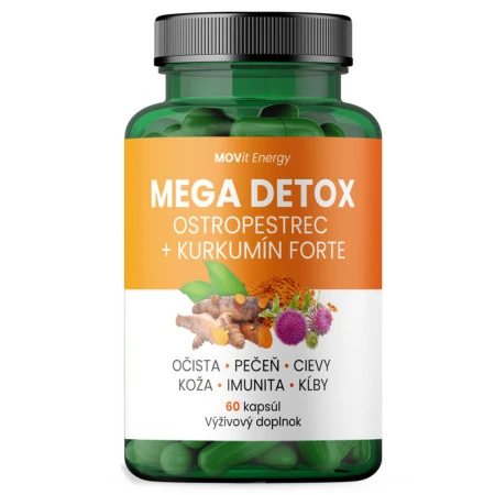 MOVIT Mega detox ostropestrec + kurkumín forte 60 kapsúl