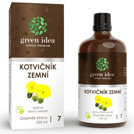 GREEN IDEA Kotvičník zemný bylinný liehový extrakt kvapky 50 ml