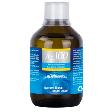 PHARMA ACTIV Koloidné striebro Ag100 hustota 10ppm inov.2026 300 ml