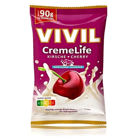 VIVIL Bonbons cremelife drops čerešňa 90 g