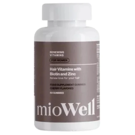 MIOWELL Renewing vitamíny pre vlasy gumené medvedíky 60 ks