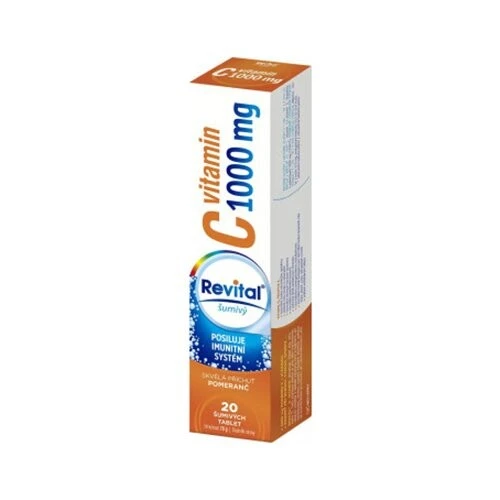 REVITAL Vitamín C 1000 mg pomaranč 20 šumivých tabliet