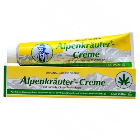 Apothhekers-Cosmetic Alpenkräuter Bylinkový krém s konopným olejom a diablovým pazúrom 200 ml