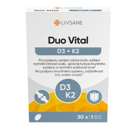 LIVSANE Duo vital D3 + K2 30 kapsúl