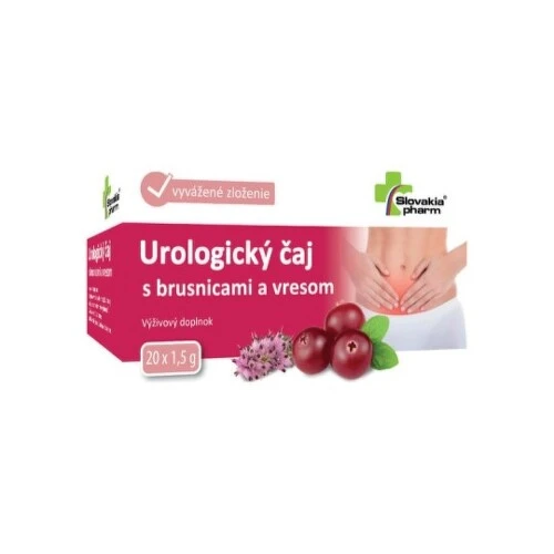 SLOVAKIAPHARM Urologický čaj s brusnicami a vresom 20 x 1,5 g