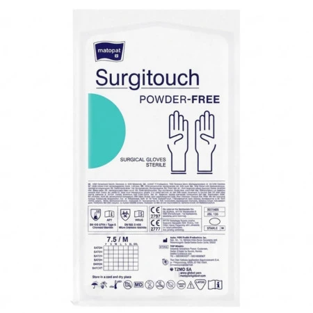 SURGITOUCH Chirurgické sterilné nepudrované latexové rukavice veľ. 8,5 pár 1 x 1 ks