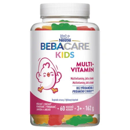 BEBA Care kids multivitamin želé pomaranč, jahoda a jablko 60 ks