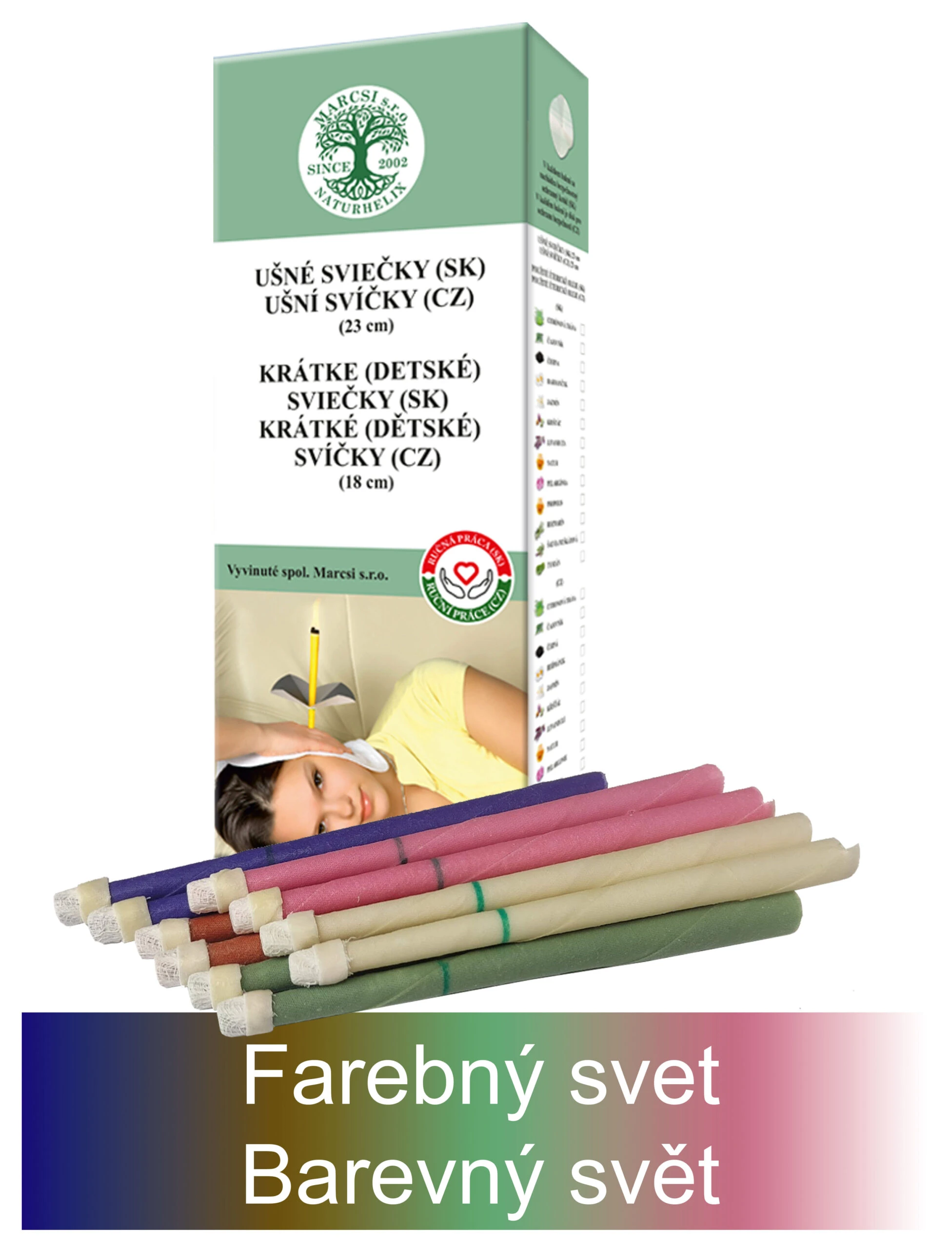NaturheliX® sviečky detské FAREBNÝ SVET 10ks