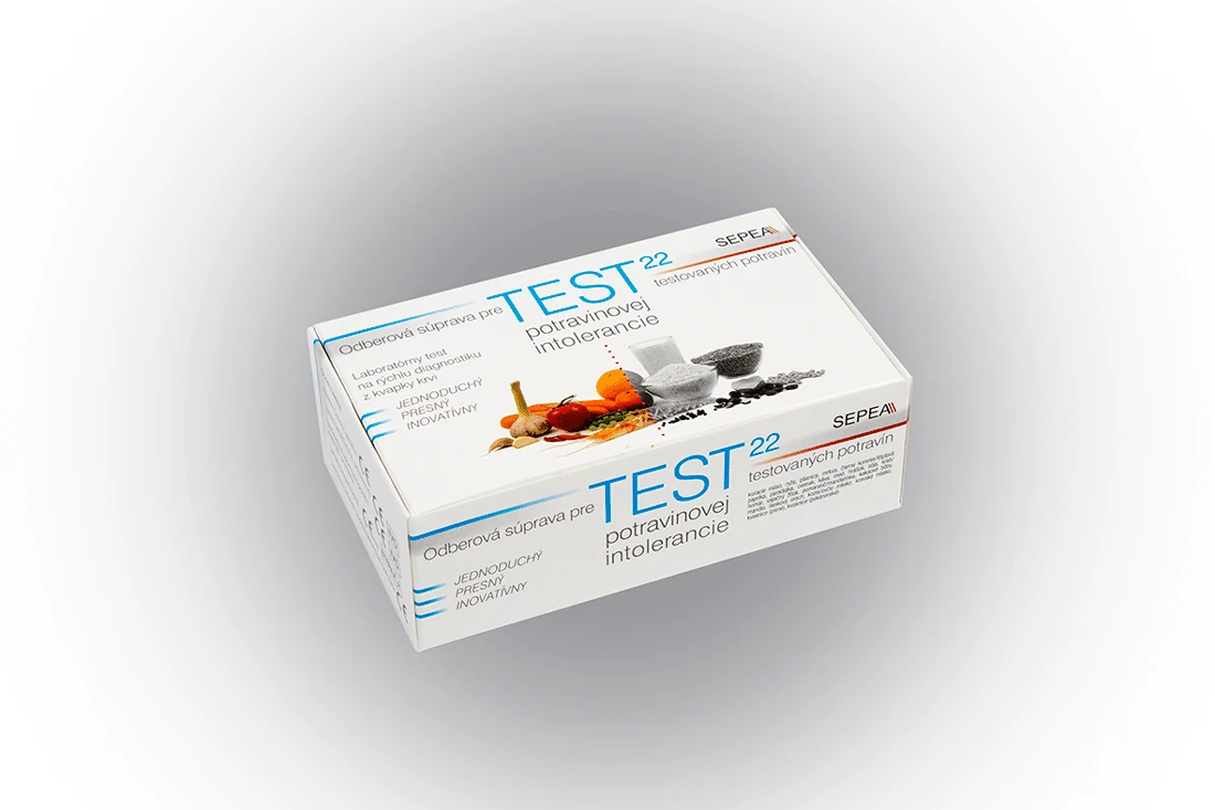 Laboratórny test POTRAVINOVEJ INTOLERANCIE na 22 potravín
