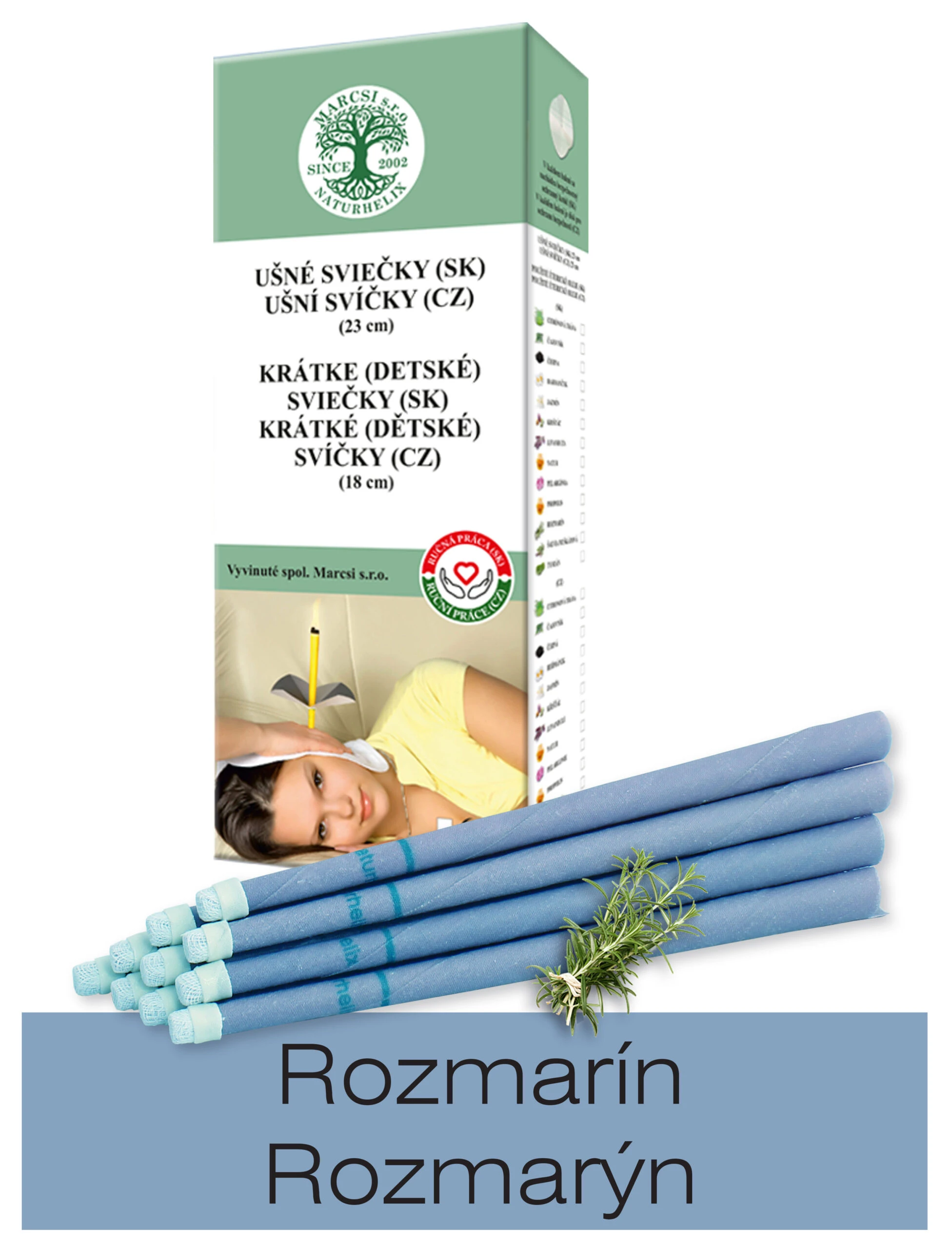 NaturheliX® Ušné sviečky ROZMARÍN (set6)