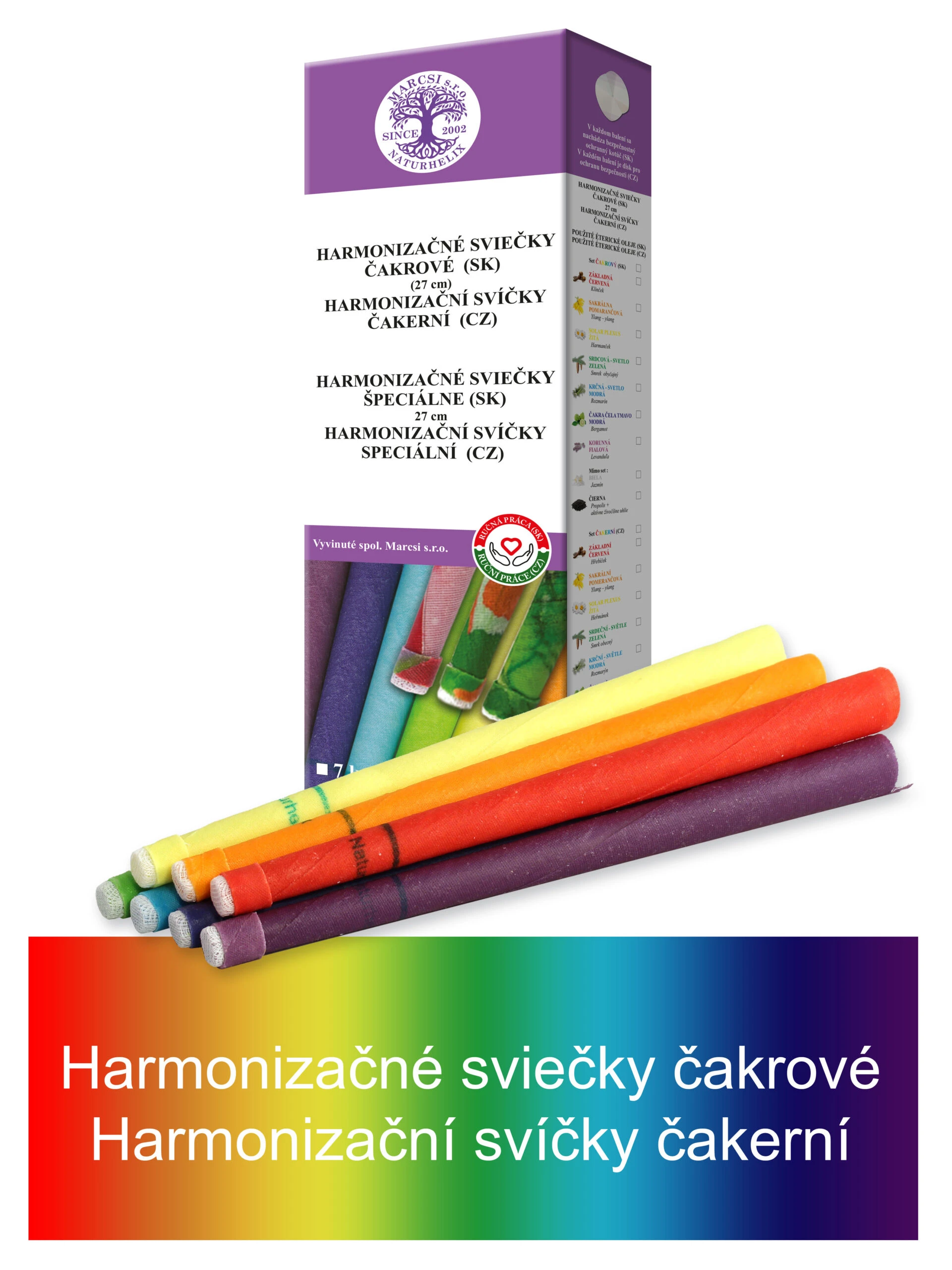 NaturheliX® Čakrové sviečky (set7ks)