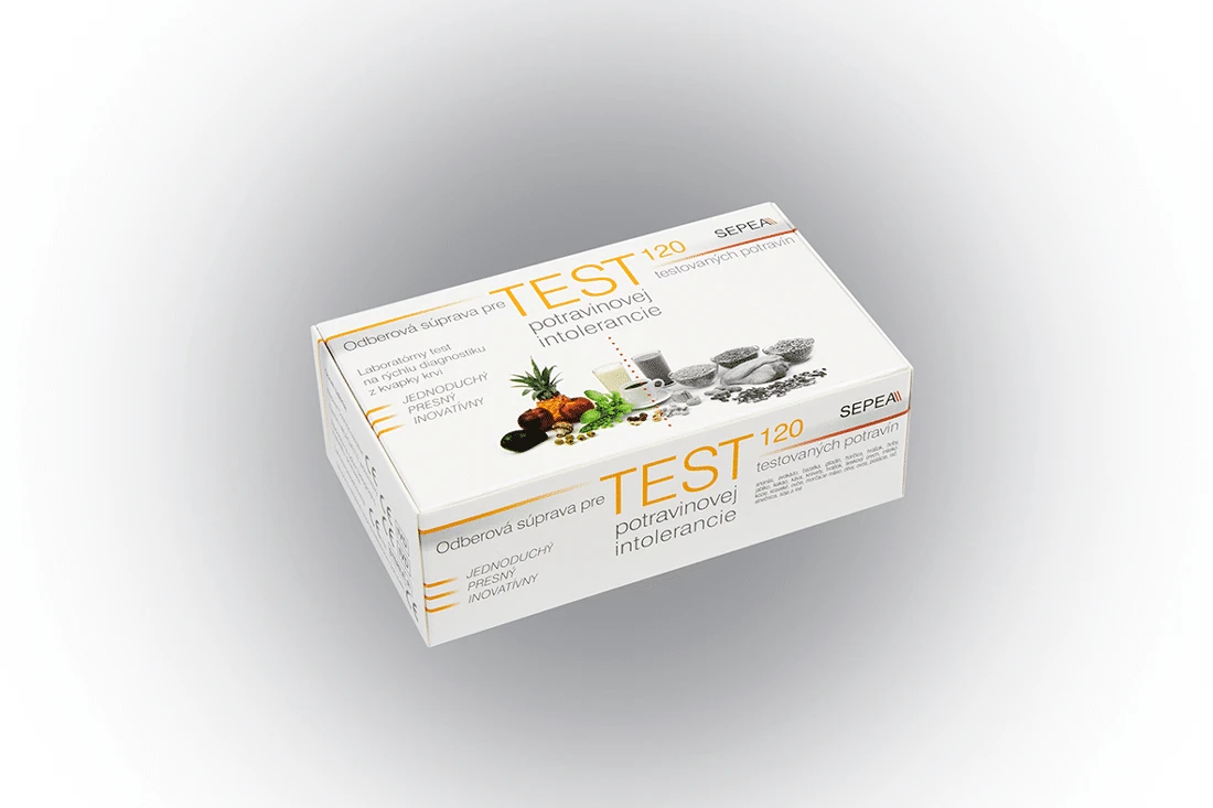 Laboratórny test POTRAVINOVEJ INTOLERANCIE na 120 potravín