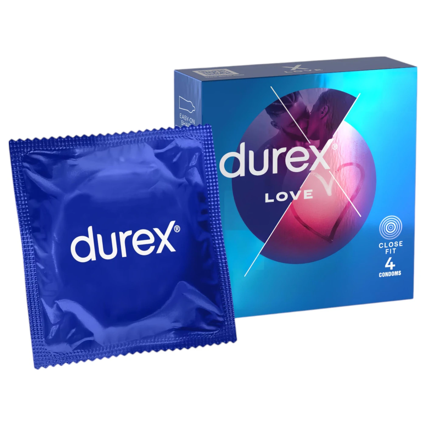 Durex Love – klasické kondómy Easy-On 4 ks
