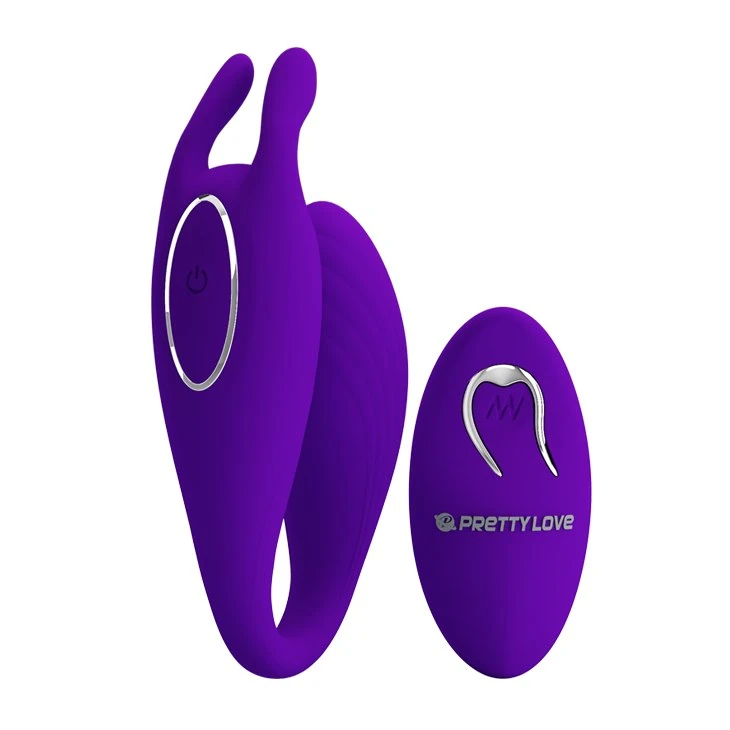 Pretty Love Bill – C-vibrátor pre páry s diaľkovým ovládaním, 12 režimov (fialový)