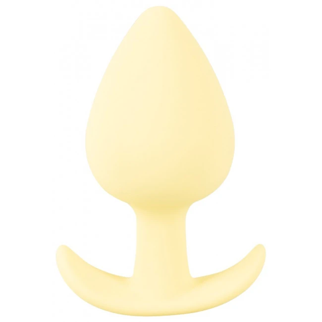 Cuties Mini Butt Plug – silikónový análny kolík pre začiatočníkov, žltý 3,1 cm