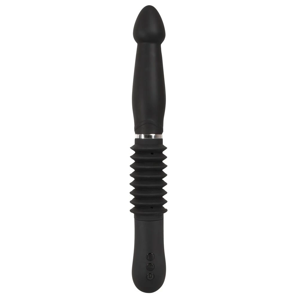 You2Toys Push it – nabíjací prirážací análny vibrátor s posuvom (čierny)