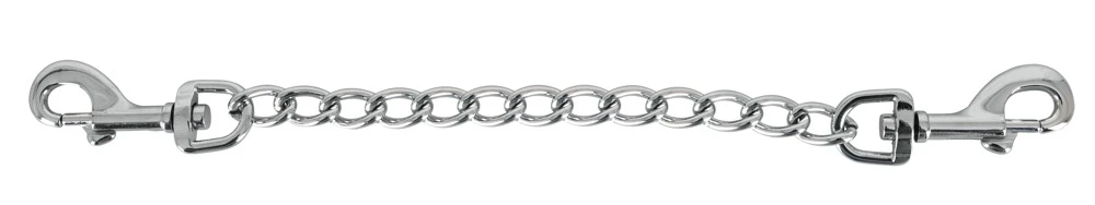 ZADO Metal Chain 15 cm – dvojitá kovová karabína s retiazkou, strieborná