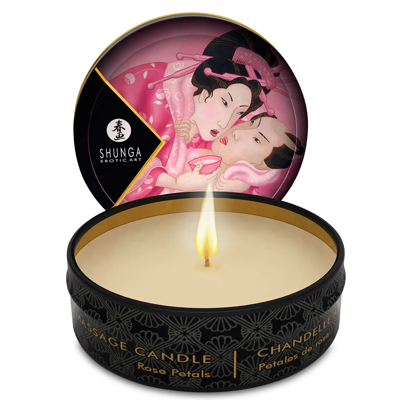 Shunga – masážna sviečka s vôňou ruží 30 ml