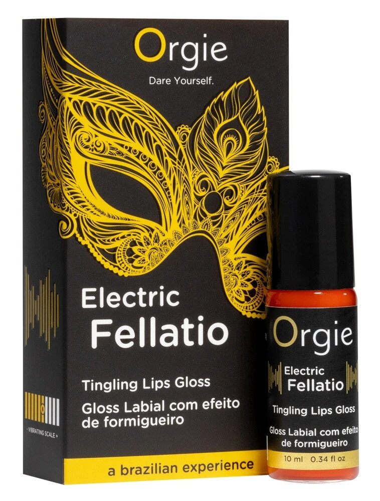 Orgie Electric Fellatio – stimulačný lesk na pery 10 ml