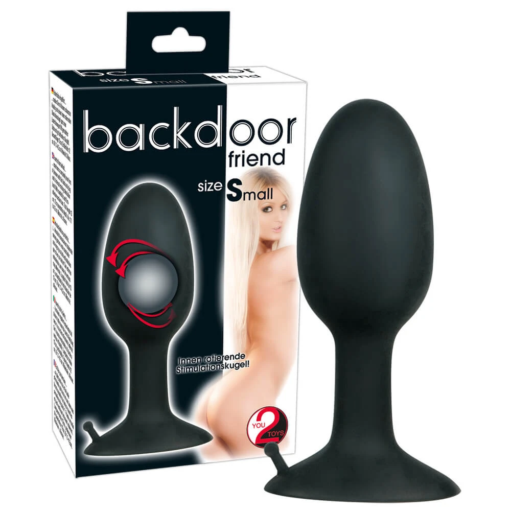 You2Toys Backdoor Friend Small – análny plug s rotačnou guličkou, malý