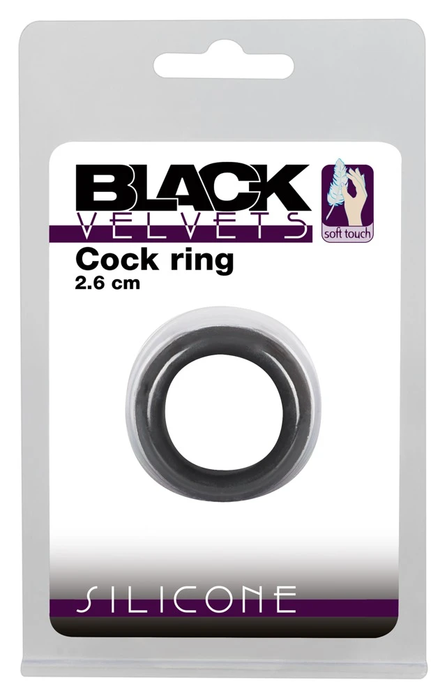 You2Toys Black Velvet Cock Ring – krúžok na penis 2,6 cm (čierny)