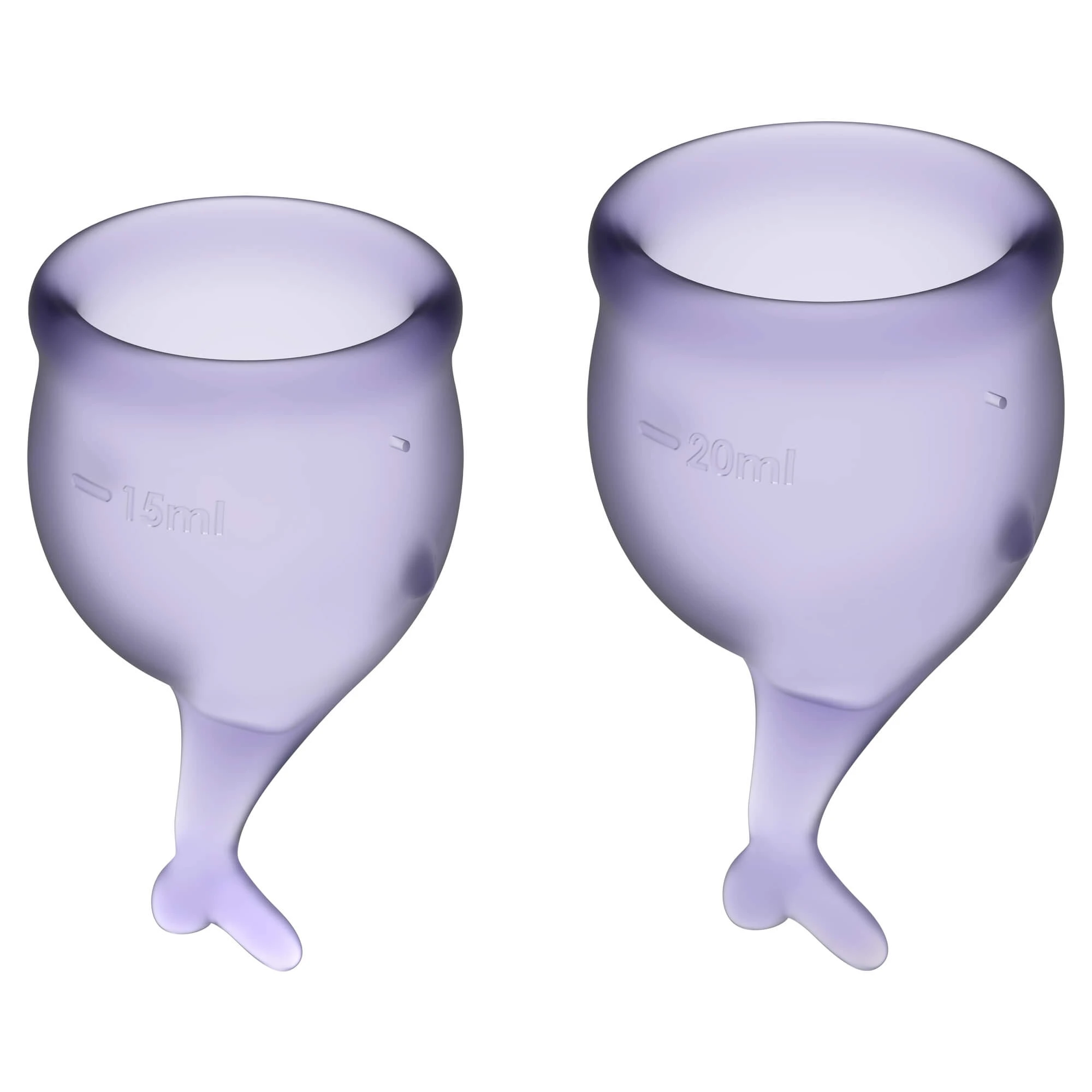 Satisfyer Feel Secure Menstrual Cup Set Purple – menštruačné kalíšky 15 ml + 20 ml, 2 ks