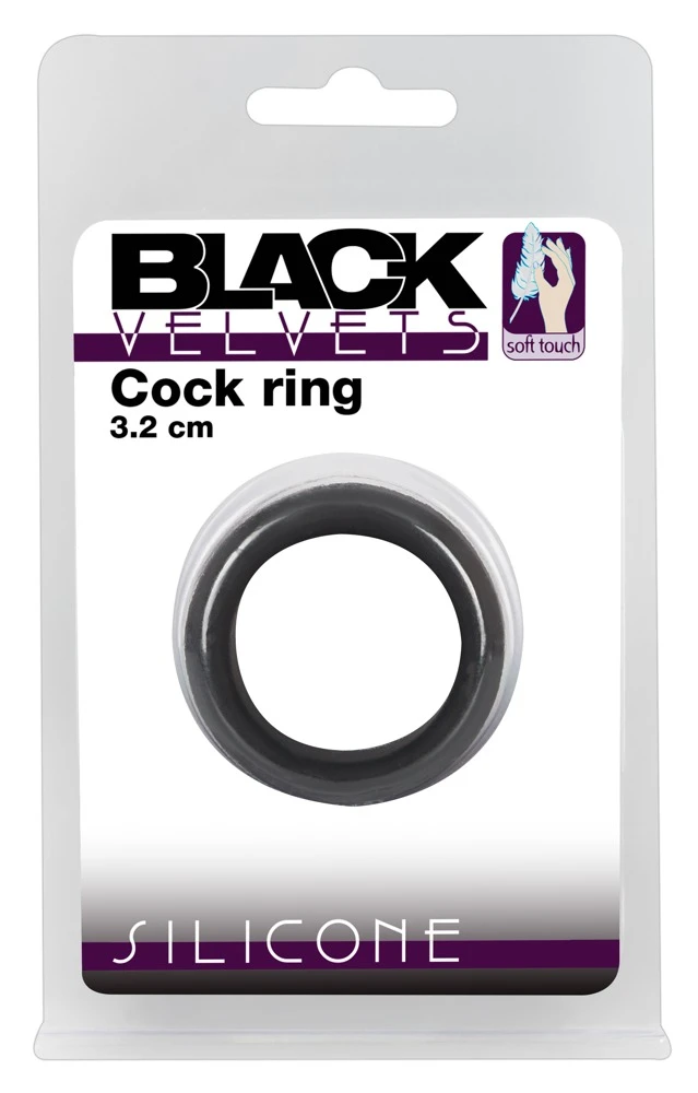 You2Toys Black Velvet Cock Ring – krúžok na penis 3,2 cm (čierny)