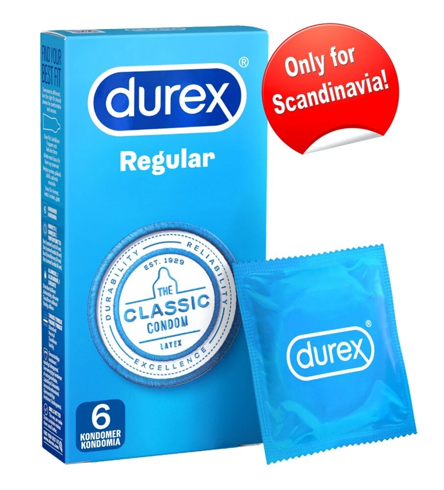 Durex Regular Classic – klasické kondómy 6 ks