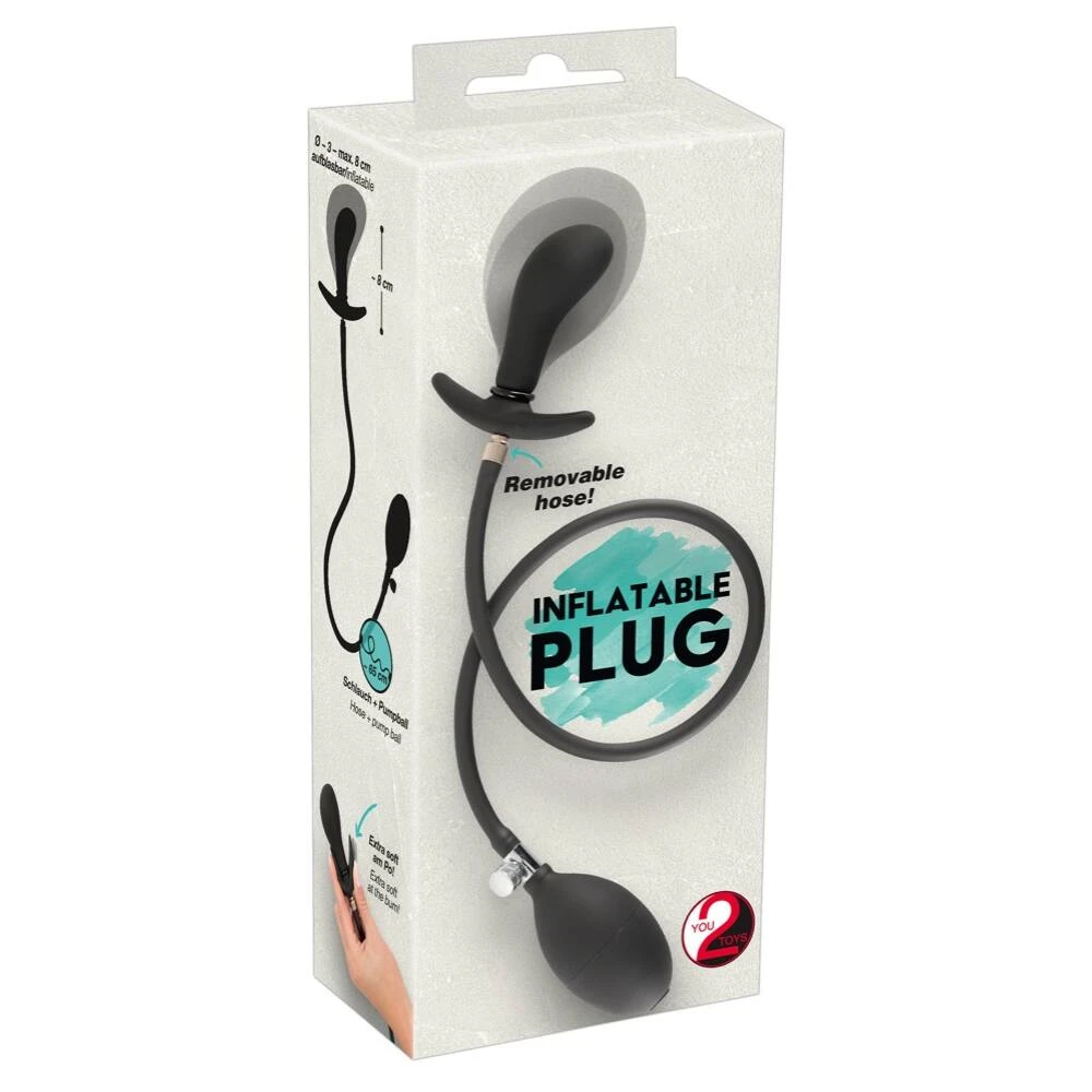You2Toys Inflatable Plug – nafukovací análny kolík (čierny)