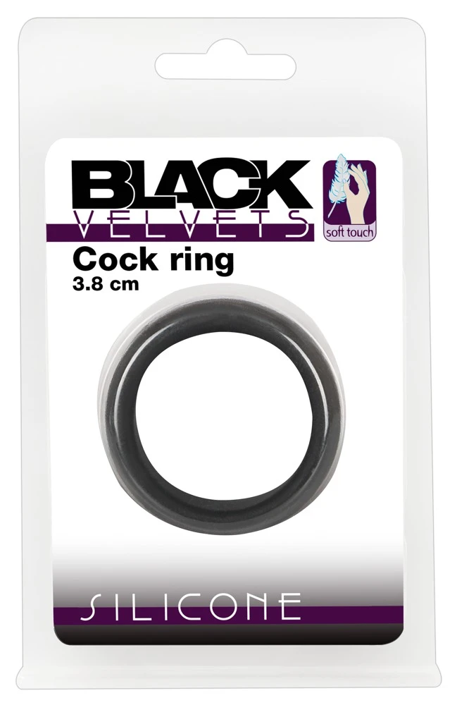 You2Toys Black Velvet Cock Ring – krúžok na penis 3,8 cm (čierny)