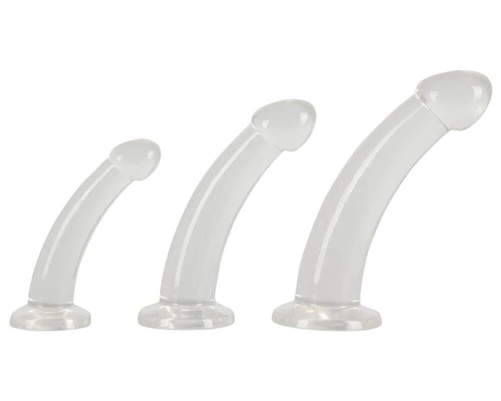 You2Toys Crystal Clear Anal Training Set – sada 3 transparentných análnych dild s prísavkou