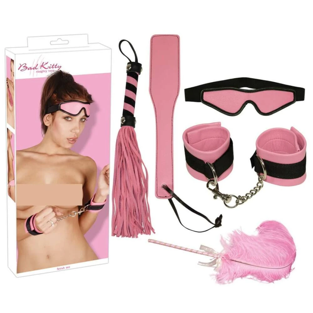 Bad Kitty – ružová bondage sada 5 ks