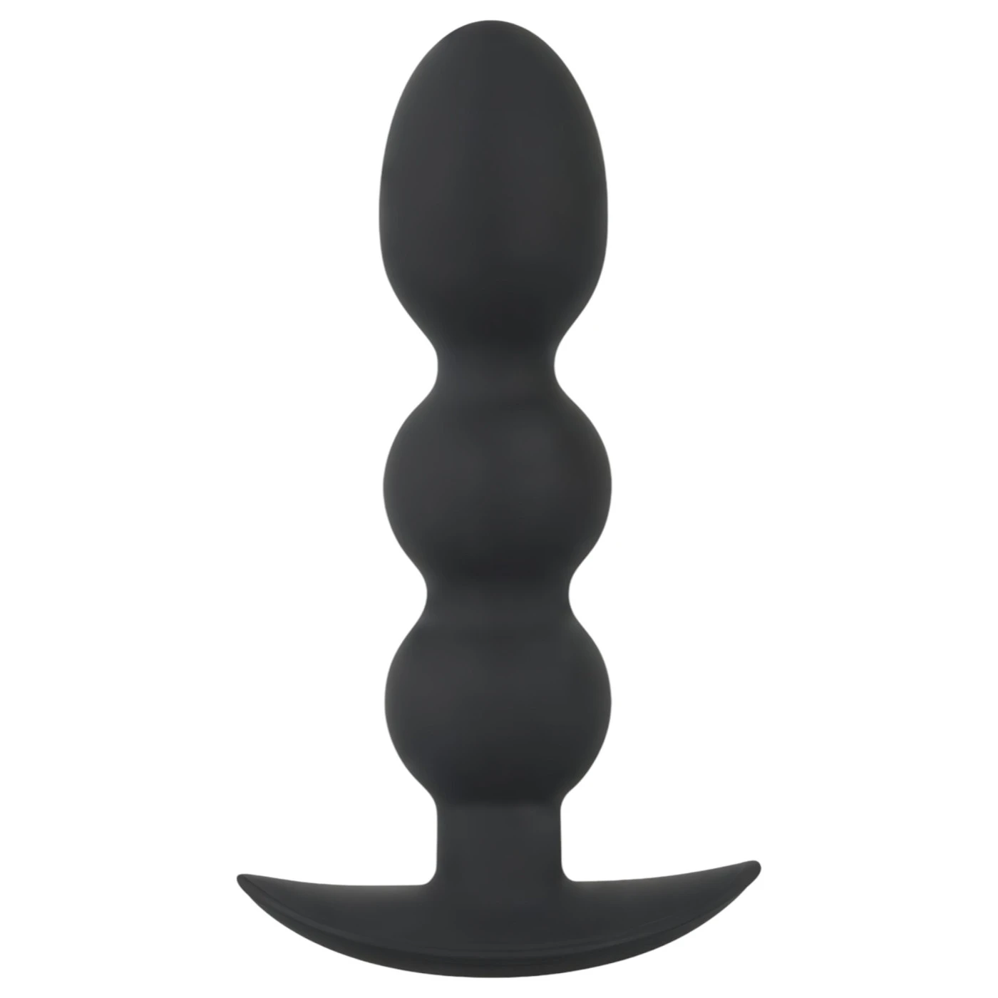 Black Velvets Heavy – análny plug s korálkovým tvarovaním, 145 g, čierny