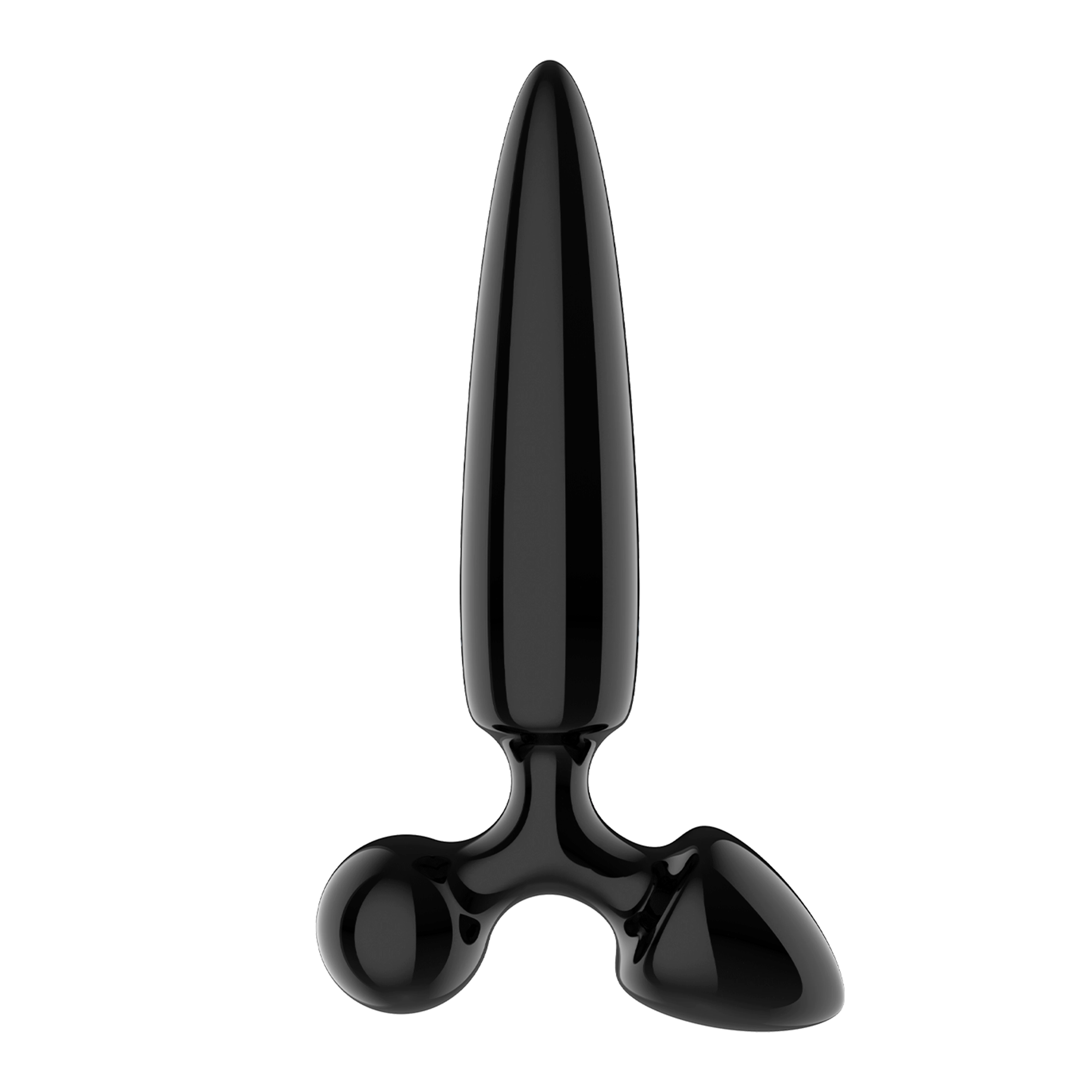 Satisfyer Triple Crystal 1 – sklenené dildo 3v1, 21 cm (čierne)