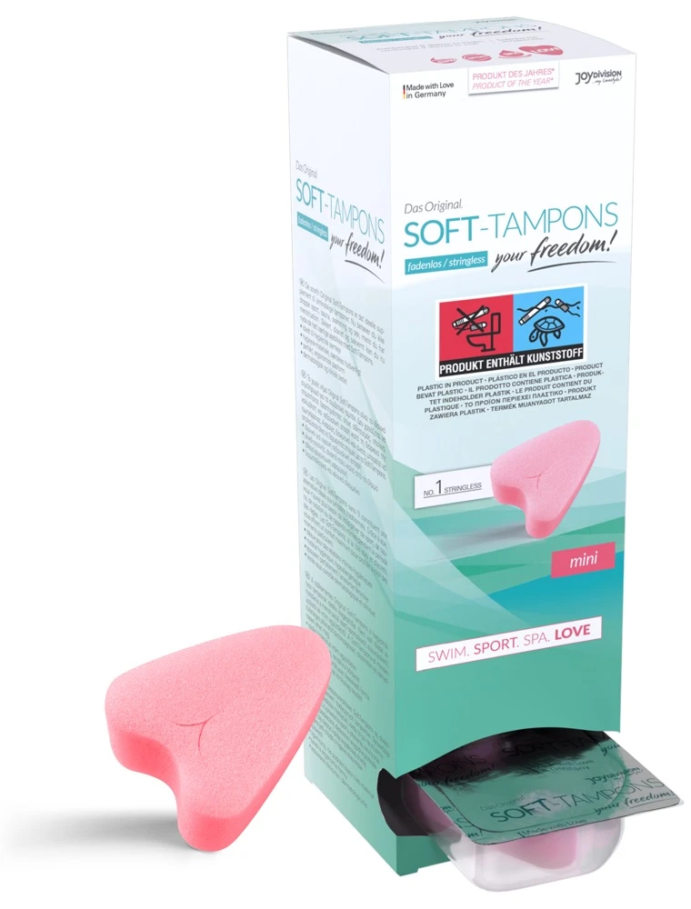 JOYDIVISION Soft Tampons Mini – mäkké tampóny bez šnúrky, 10 ks