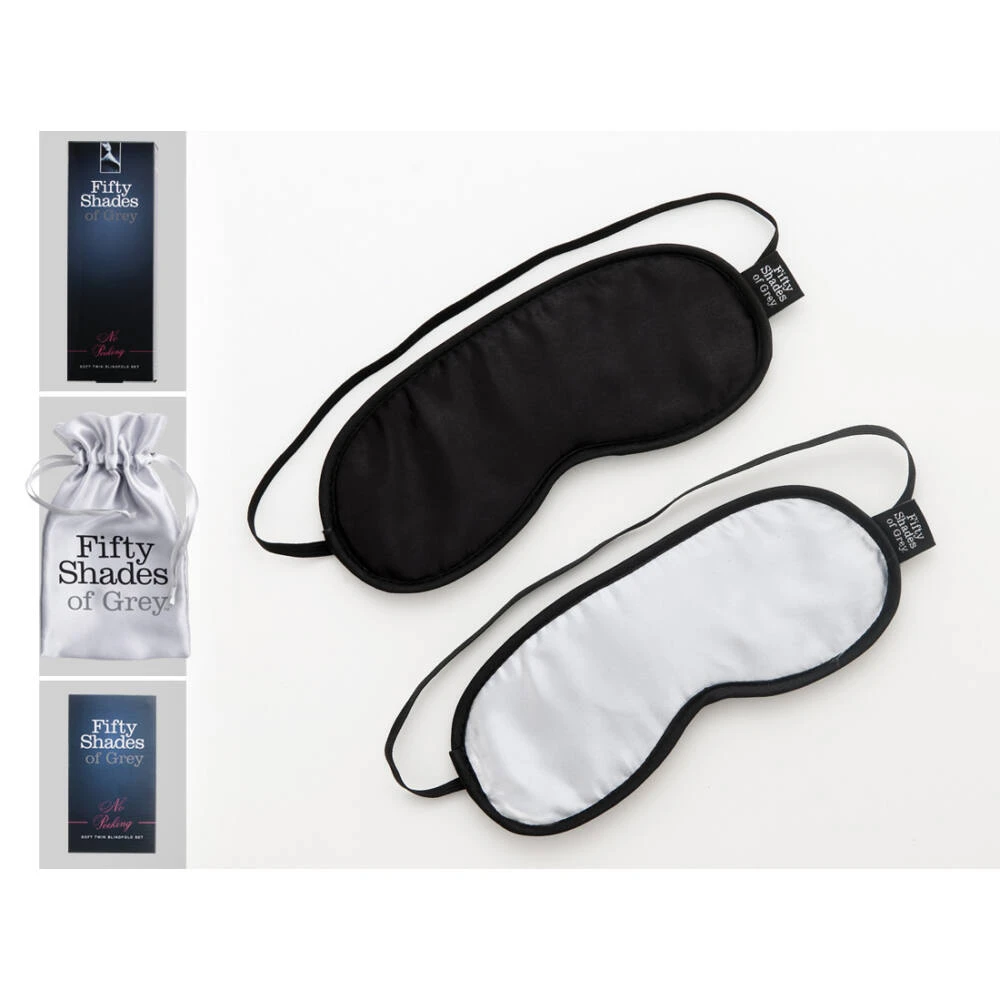 Fifty Shades of Grey – set masiek na oči, čierna a strieborná