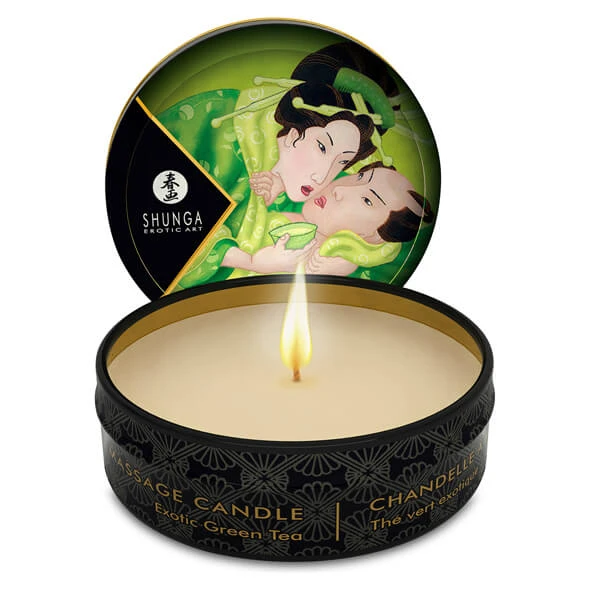 Shunga – masážna sviečka s vôňou zeleného čaju 30 ml