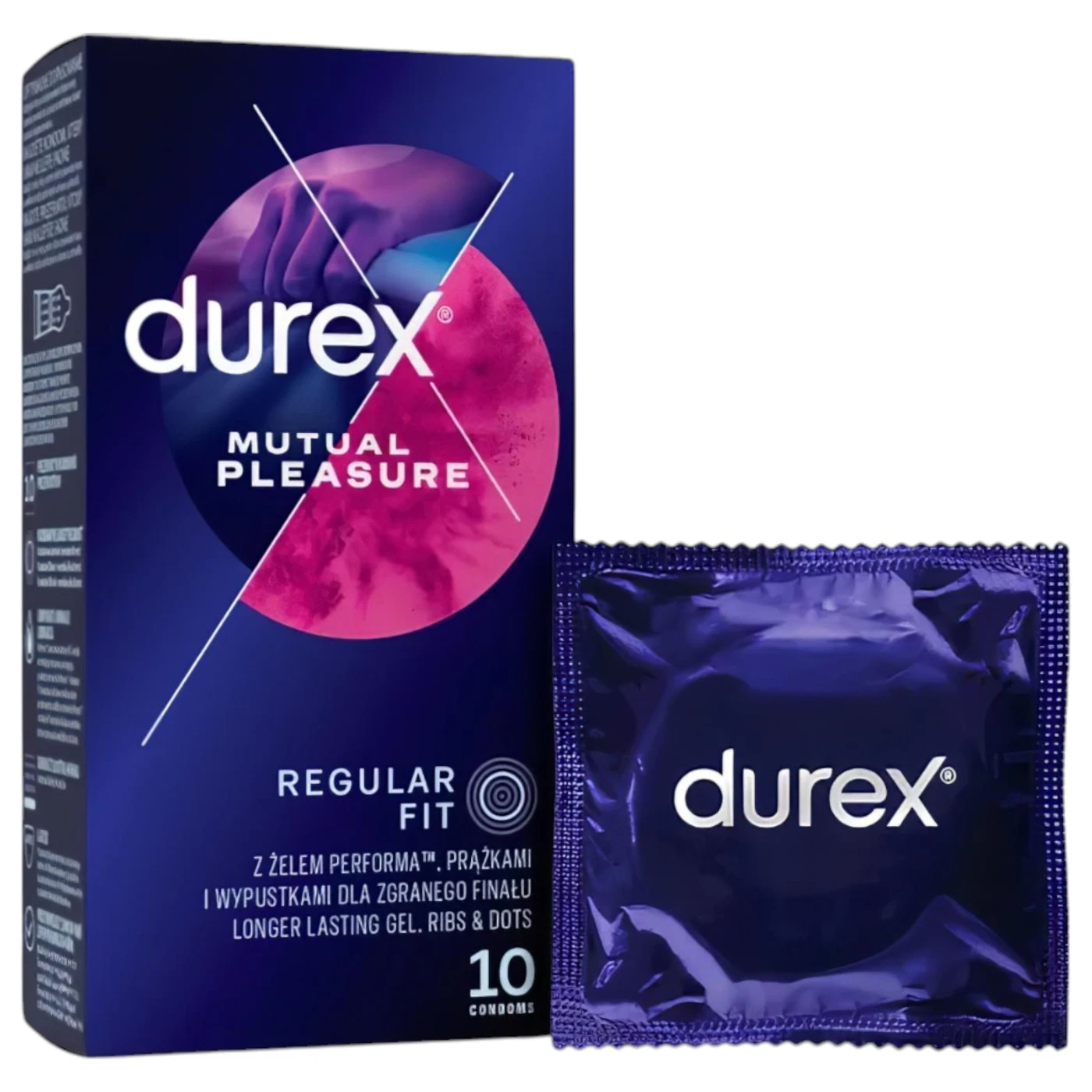 Durex Mutual Pleasure – vrúbkované kondómy s benzokaínom 10 ks