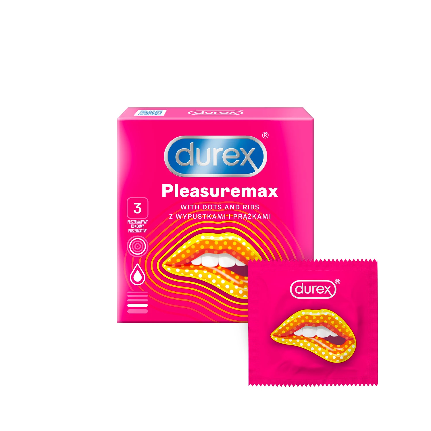 Durex Pleasuremax – vrúbkované a bodkované kondómy 3 ks